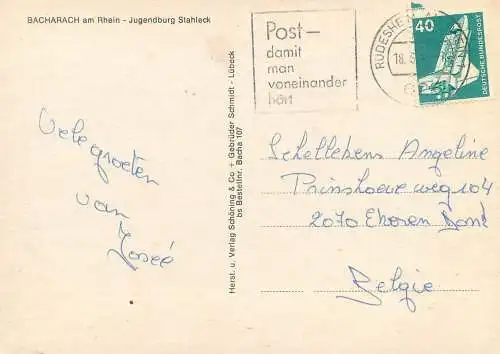 Germany Bacharach am Rhein Jugendburg Stahleck