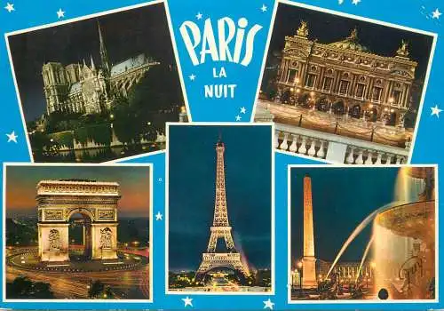 France Paris several nocturnal views