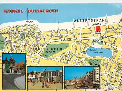 Belgium Knokke Duinbergen city views and map