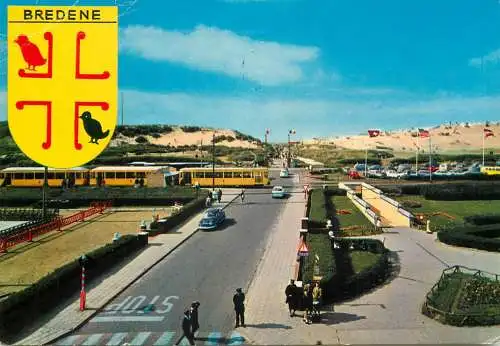 Belgium Bredene yellow buses