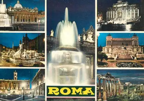 Italy Roma different nocturnal aspects