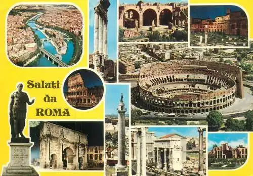 Italy Saluti da Roma different aspects