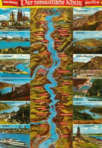 Germany Koln Rhein map