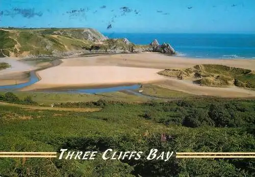 Wales Glamorgan Gower Three cliffs bay