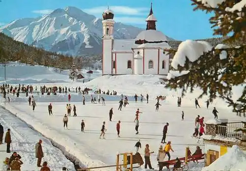 Austria Tirol Seefeld Eisplatz am Seekircherl gegen Hocheder