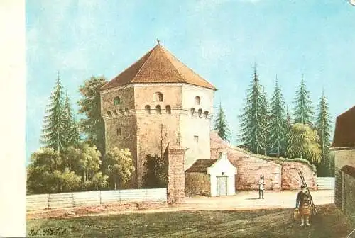 Romania Sibiu Turnul Pielarilor pictura Johann Bobel