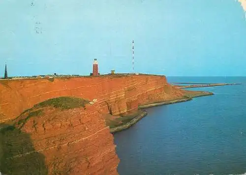 Germany Helgoland Westkuste im Abendlicht