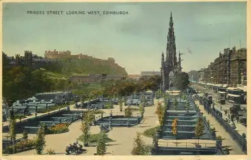Scotland Edinburgh Princess Street looking west