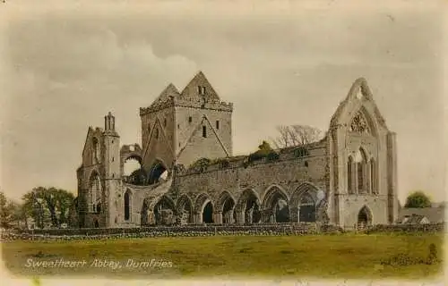 Scotland Dumfries Sweetheart Abbey historical landmark ruins