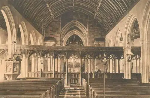 England Dunster church interior aspect