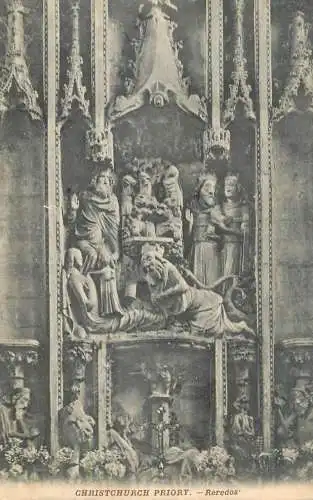 England Christchurch Priory - Reredos detail aspect