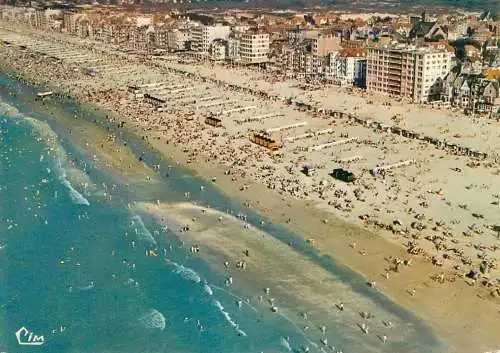 Belgium De Panne beach aerial