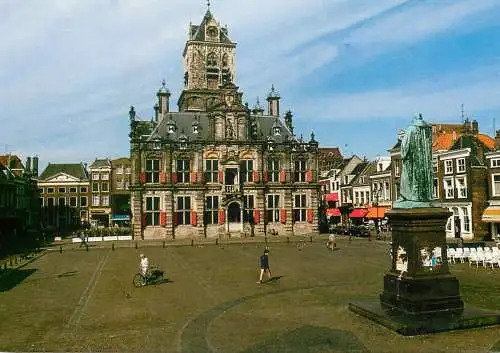 Netherlands Groeten uit Delft stadhuis