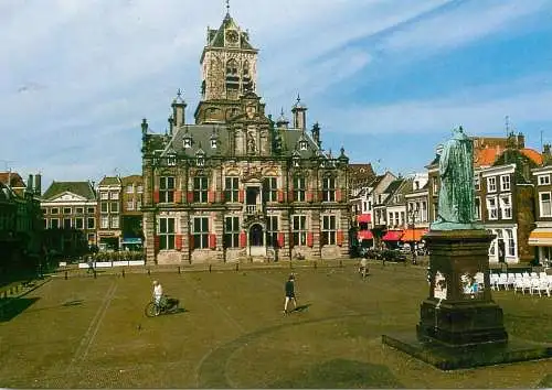 Netherlands Groeten uit Delft stadhuis