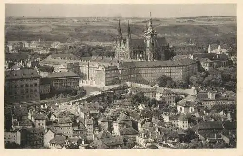 Czech Republic Prague Hradcany from Petrin