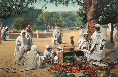 Africa street market types and scenes