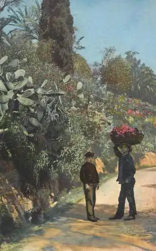 Italy San Remo Riviera di Ponente boys selling flowers