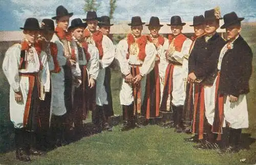 Slovakia Obrazky ethnic types and scenes people in folklore costumes