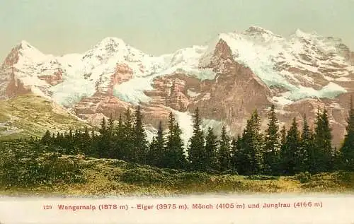 Switzerland Wengernalp Eiger, Monch und Jungfrau