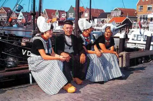 Netherlands Volendam traditional costumes sailing vessels