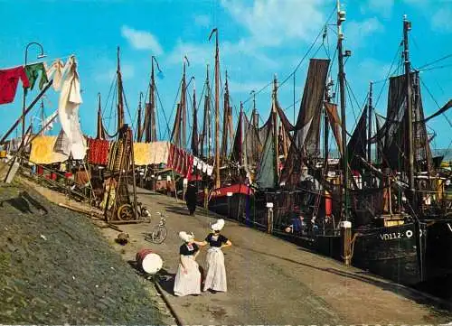 Netherlands Volendam traditional costumes sailing vessels