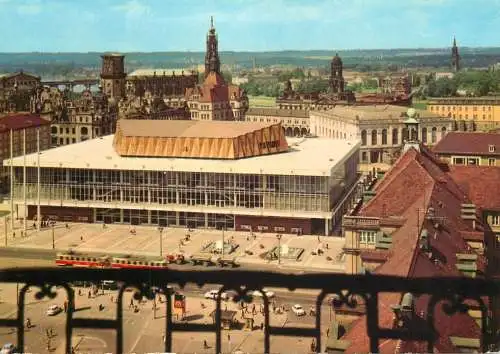 Germany Dresden Blick von der Kreuzkirche zum Kulturpalast