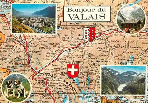 Switzerland Valais map