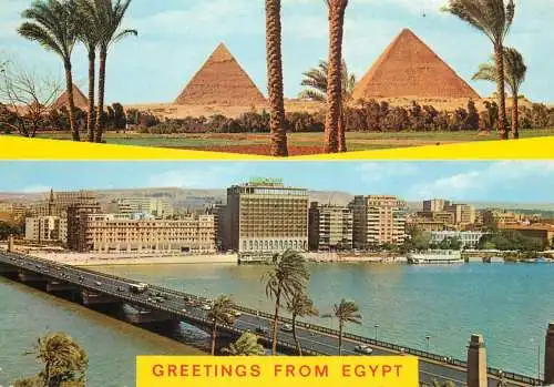 Egypt greeting pyramids