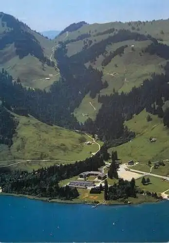 Switzerland  Camp Lac Noir Schwarzsee vue aerienne