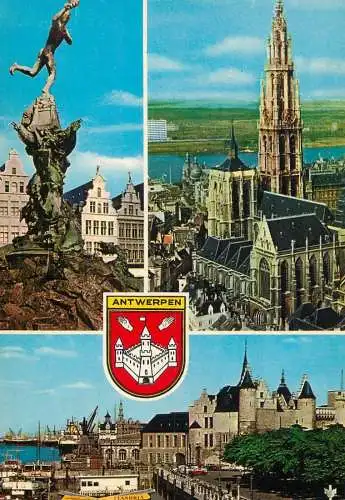 Belgium Antwerpen cathedral harbour