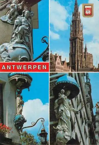 Belgium Antwerpen statues