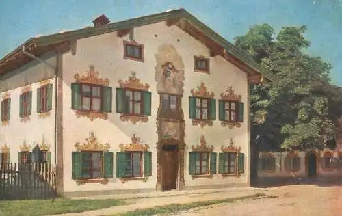 AK Germany Oberammergau Kolblhaus an der Hauptstrasse