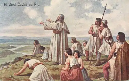 Czech Republic - The History of Prague prolific publisher pinx. F. J. Jedlička picture old postcard
