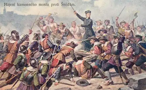 Czech Republic - The History of Prague prolific publisher pinx. F. J. Jedlička picture old postcard