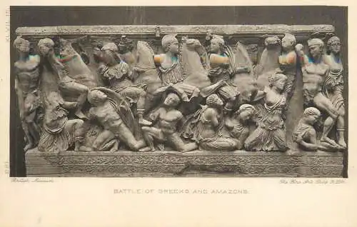 United Kingdom England London British museum battle of greeks and amazons fresco