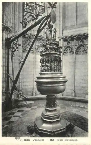 Belgium Halle fonts baptismaux