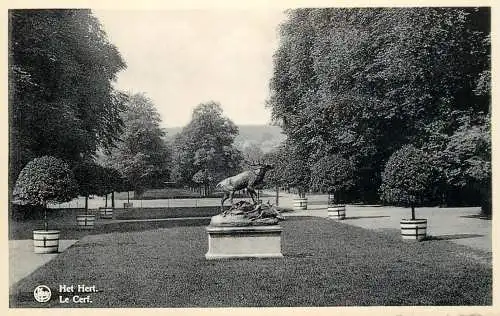 Belgium Tervuren parc statue of a stag