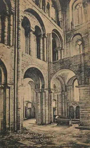United Kingdom England Winchester cathedral Norman arches