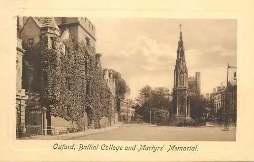 United Kingdom England Oxford Balliol college and Martyr's memorial