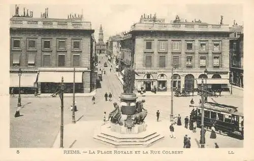 France Reims la place royal rue Colbert
