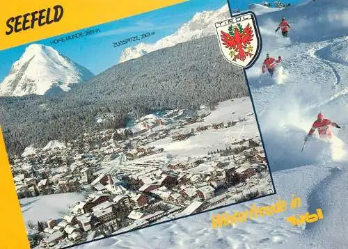 Austria Seefeld Tirol Wintersportplatz und Hohenluftkurort ski types and scenes