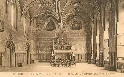 Belgium Brugges hotel de ville salle gothique