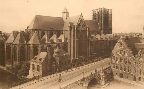 cpa Belgique Gand church St. Michel