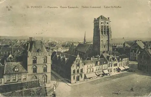cpa Belgique Veurne panorama