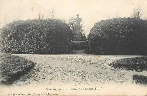 cpa Belgique camp Statue Leopold I