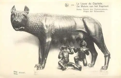 cpa Belgique Bruxelles royal museum la louve du capitole