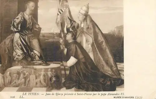 cpa Belgique Musee d' Anvers Le Titien