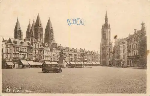 cpa Belgique Tournai la grand' place