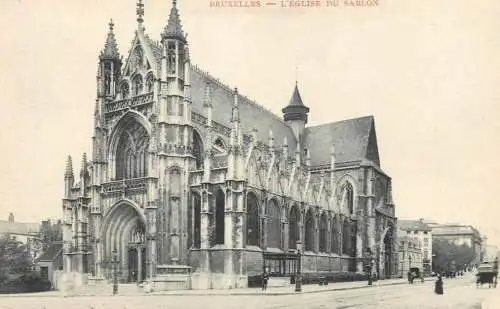 cpa Belgique Bruxelles eglise du Sablon