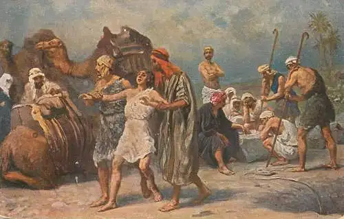 Holy Scripture scene artist R. Leinweber postcard (unstick back)